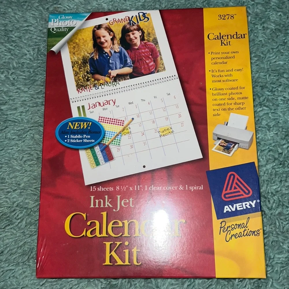 COPY - COPY - Avery 3278 Ink Jet Calendar Kit